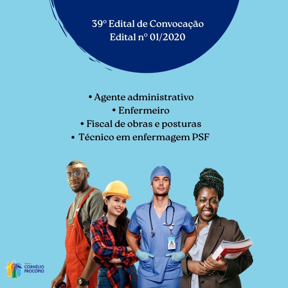 Prefeitura de Cornélio Procópio convoca 9 novos aprovados em concurso público